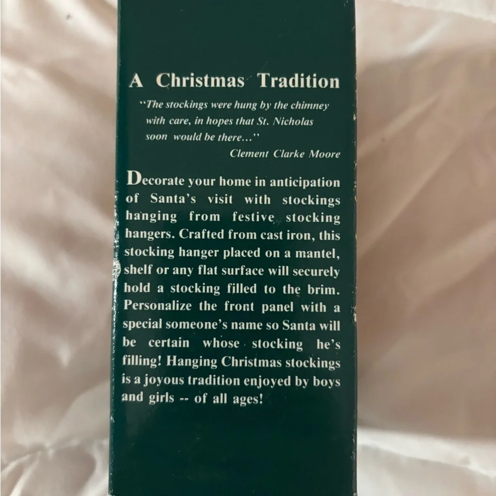 Midwest Importers Folk Santa Cast Iron Stocking Holder Christmas Holiday Decor